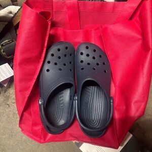 CROCS Navy Blue Classic Clog - Heel Strap